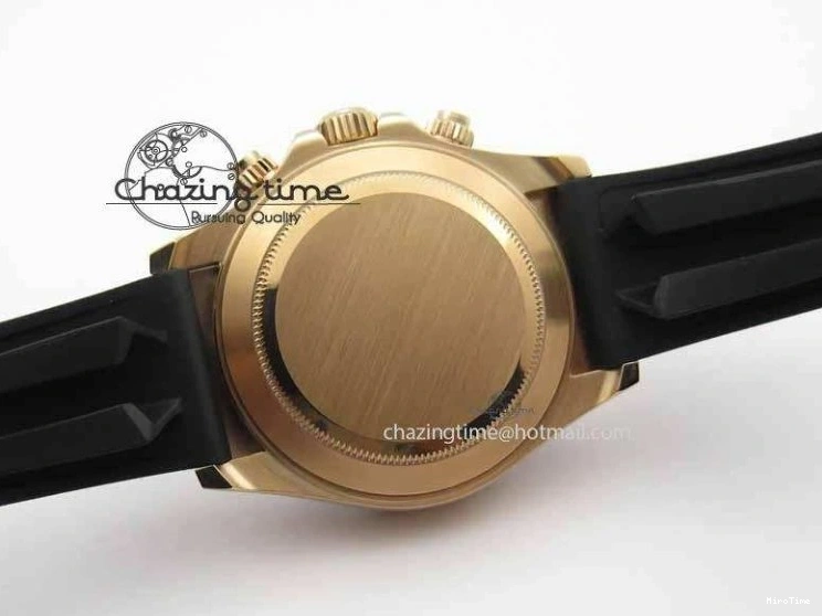 MiroTime 0316 RelaxedFit Daytona 116515 Noob 1:1 Best Edition Rose Gold Dial On Black Rubber Strap A7750(Free Extra Strap) 3740